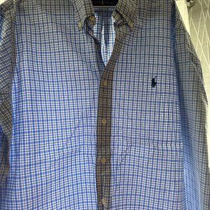 Men's Ralph Lauren plaid button up shirt